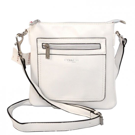 Coach Zip In Logo Small White Crossbody Bags CFO